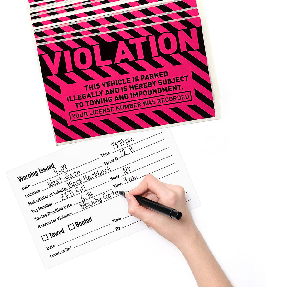 Stickers For Parking Violations 900 Parking Violation Stickers, 5 X 8 Inch - You Are Parked Illegally Stickers - No Parking Allowed Labels (Hard To Remove) For Car Windows (Yellow) 3 Rolls