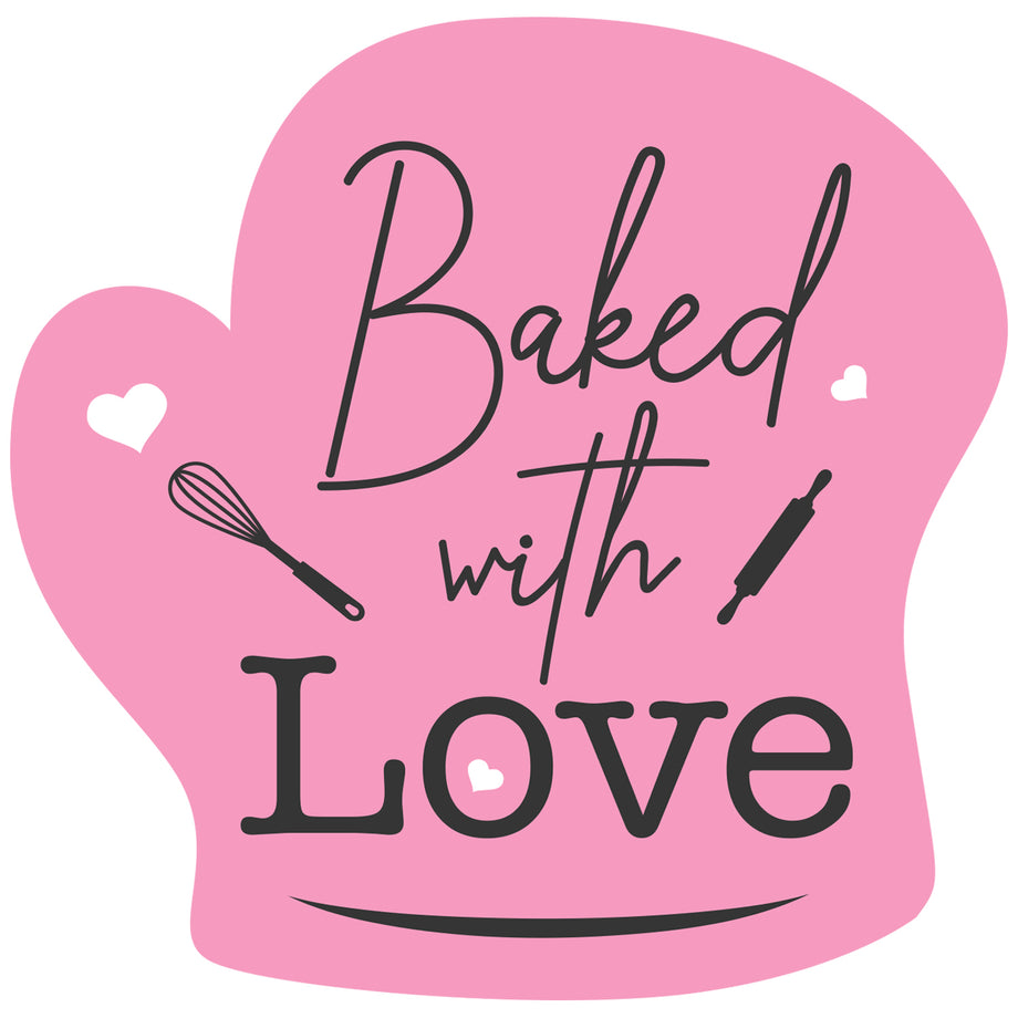 Baked With Love Stickers- Pink