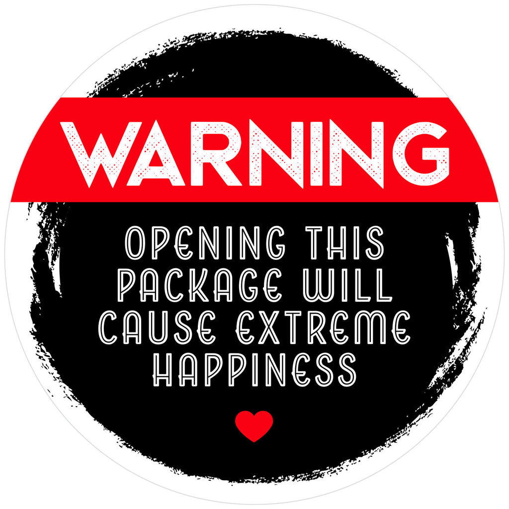 warning extreme happiness stickers