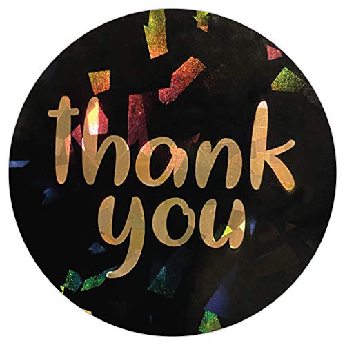 metallic thank you stickers 