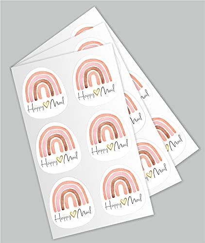 Die Cut Bow Sticker. Personalised Cute Happy Post, Happy Mail Labels. Thank  You Stickers . Parcel Stickers . Gift Stickers. Gift Labels 