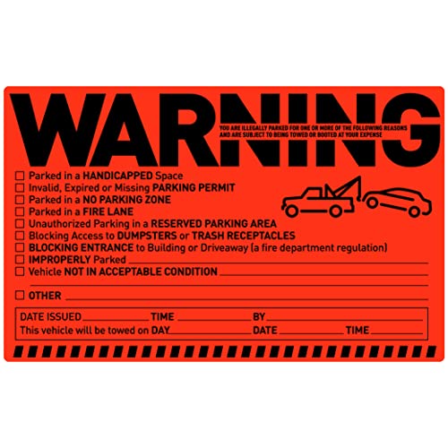 Parking Violation Stickers- Orange – Easykart Labels
