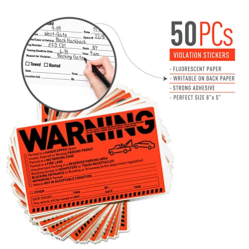 Parking Violation Stickers- Orange – Easykart Labels