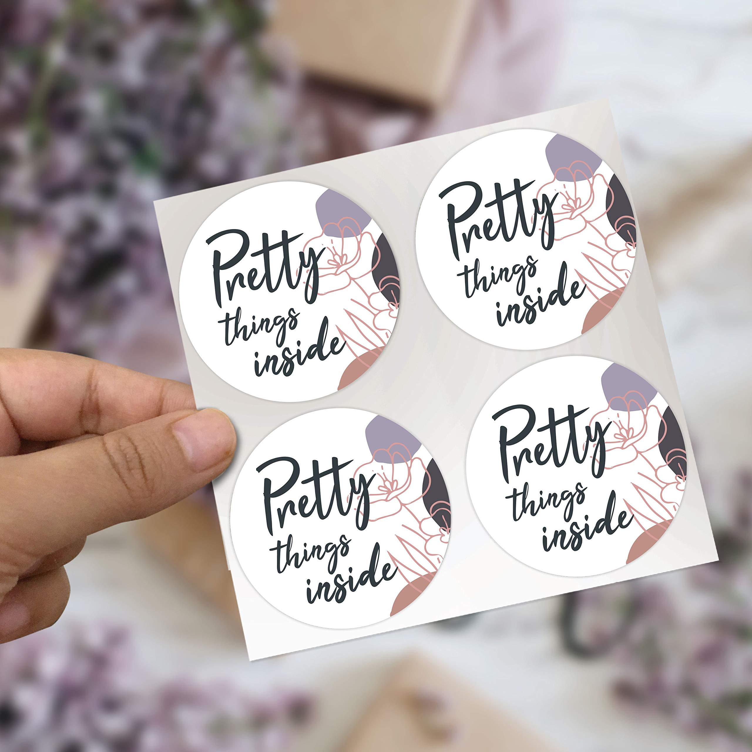 Pretty Things Inside Sticker Labels, 2 Inch Round