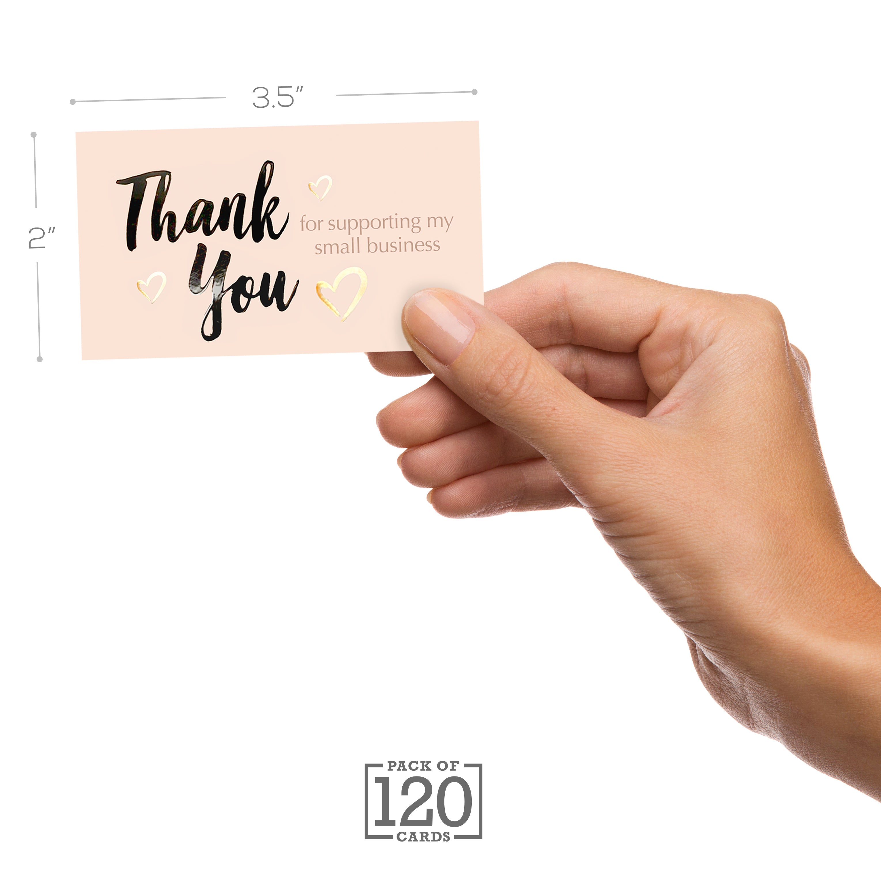 120 Pieces Thank You for Supporting My Small Business Cards Mini
